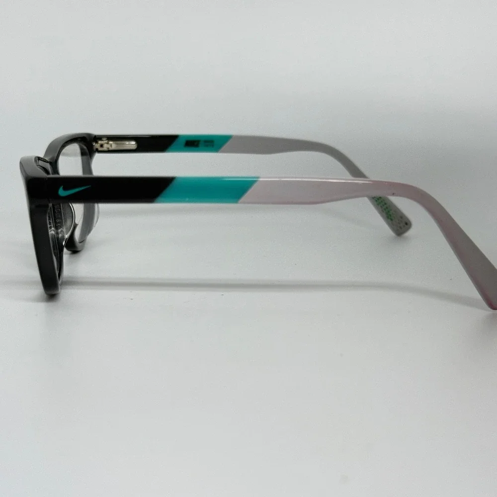 Nike 5536 070 130 Black Teal Rectangle Eyeglasses Frames Kids 21434 - Picture 2 of 7